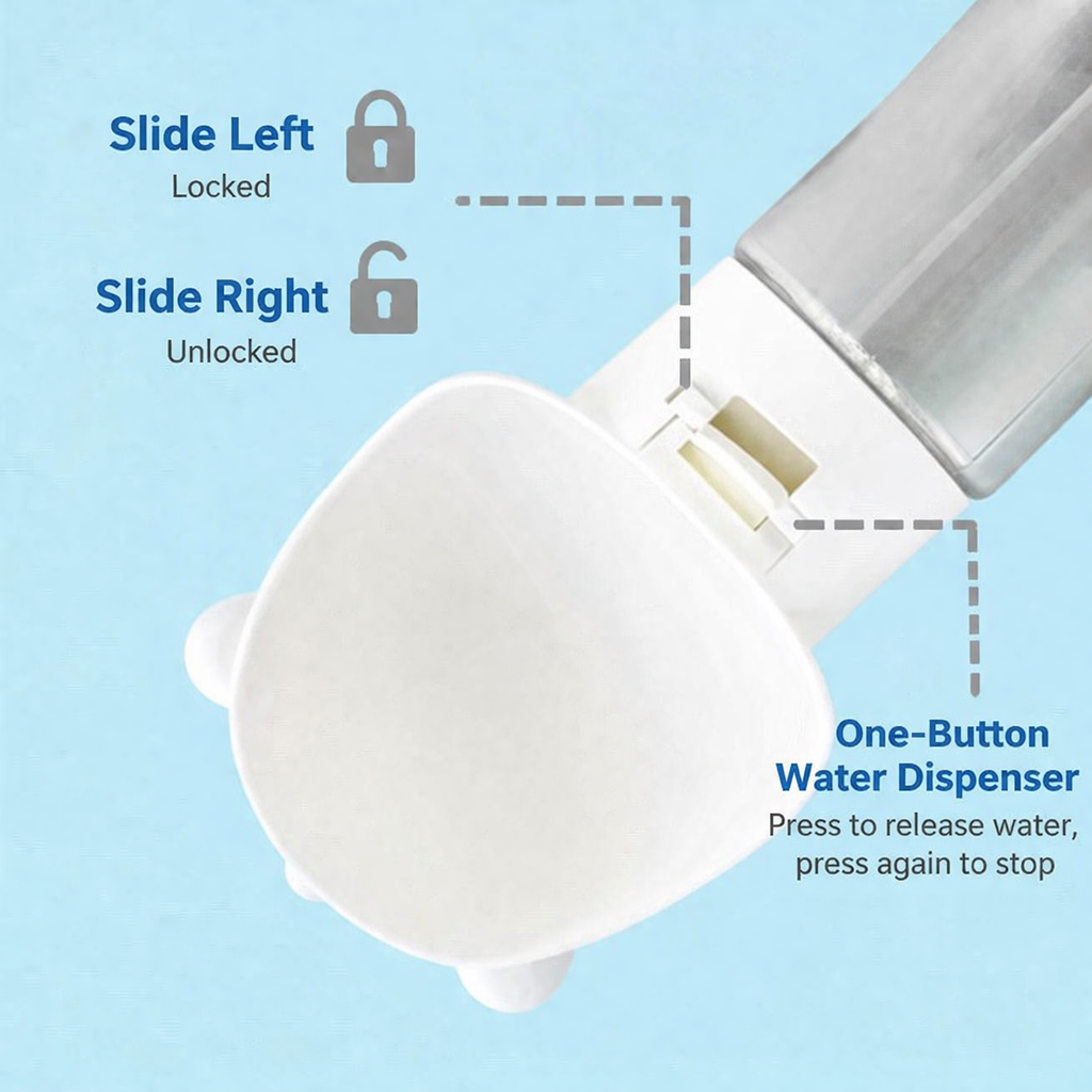 Portable two-in-one bottle - Food and Water Feeder