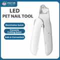 White professional LED pet nail tool with quick illumination light and ergonomic handle