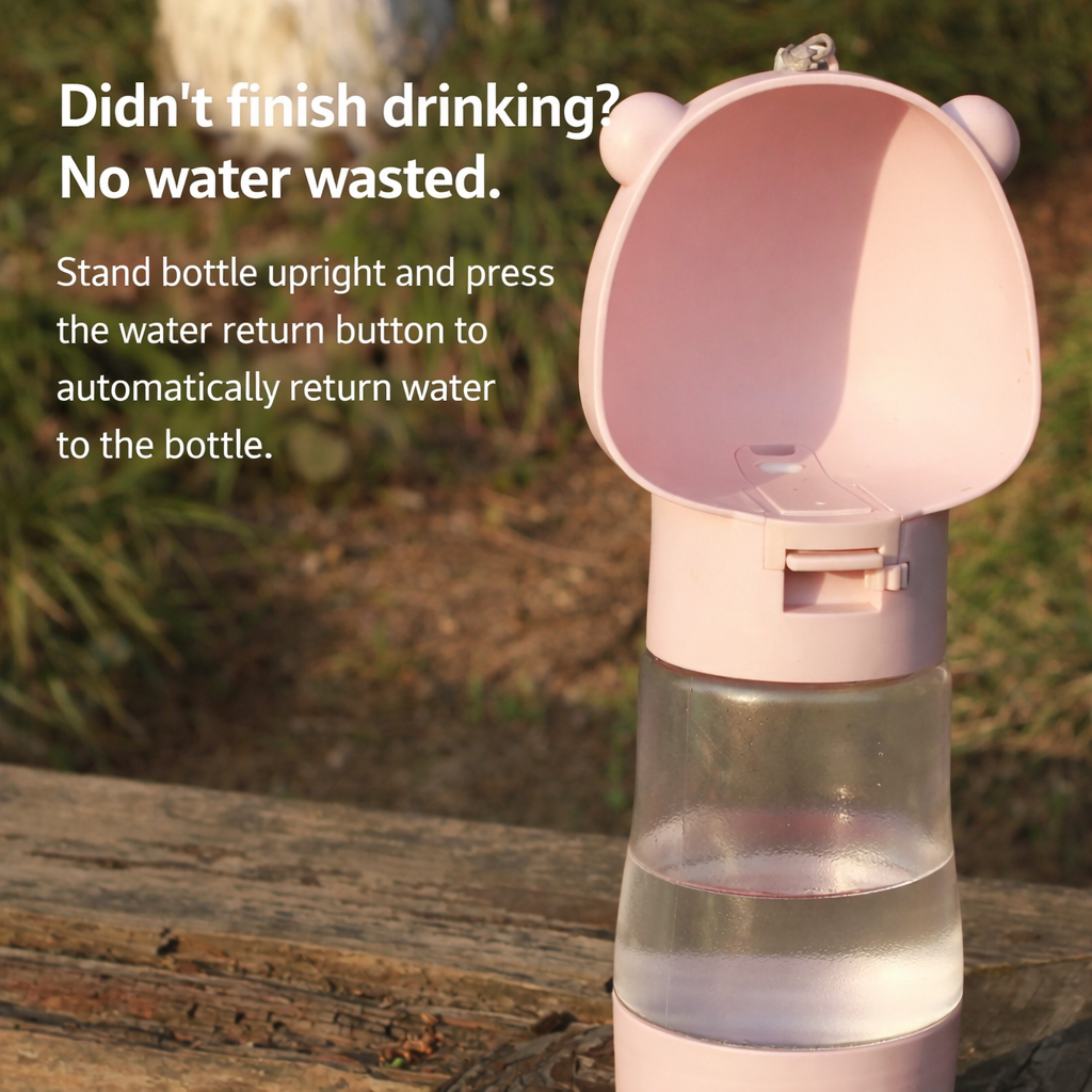 Portable two-in-one bottle - Food and Water Feeder