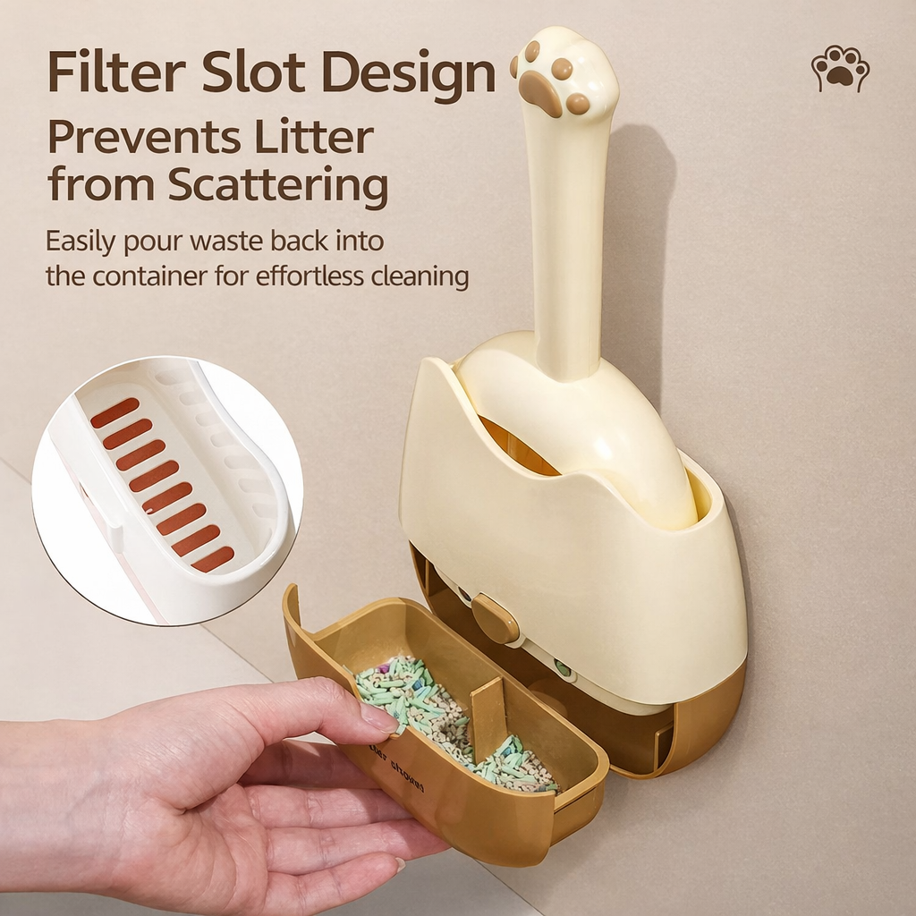Meow Scoop - Wall-Mounted Cat Litter Scoop
