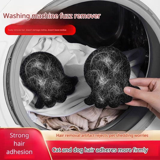 Reusable washing machine pet hair catcher mesh pads removing cat and dog fur from laundry